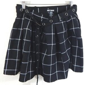 Hot Topic Plaid Belted Schoolgirl Skirt